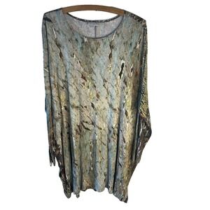Bryn Walker Watercolor Abstract Kaftan Dress Women S Artsy‎ Oversized Unique